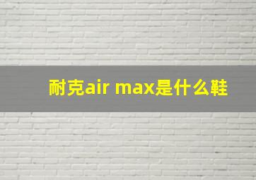 耐克air max是什么鞋